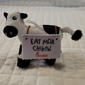 Chick-fil-A Cow Plush Toy Ornament Limited Edition Eat Mor Chikin Collectible